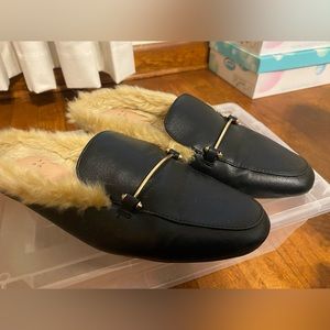 Fur lined mules